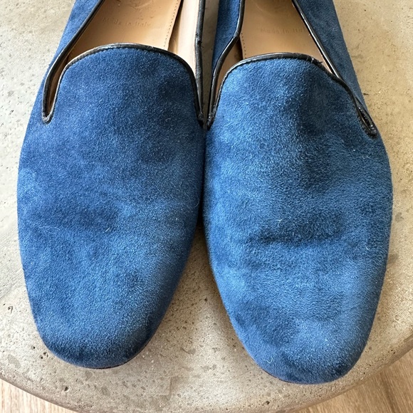 J.Crew Leather Smoking Flats in Navy, size 6.5 - Picture 4 of 9